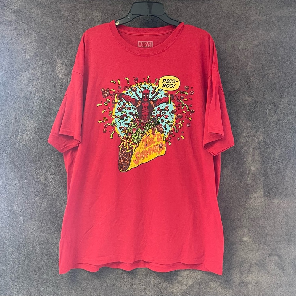 Marvel Red Deadpool Short Sleeve Tee